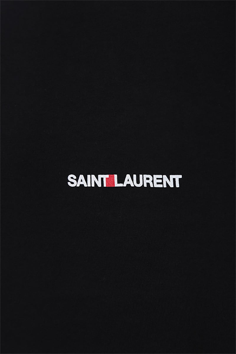 SAINT LAURENT T-shirt In Cotone Stampa Saint Laurent