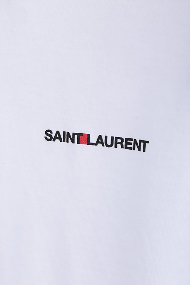 SAINT LAURENT T-shirt In Cotone Stampa Saint Laurent