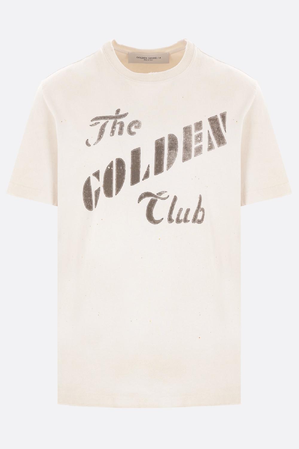 GOLDEN GOOSE DELUXE BRAND t-shirt in cotone stampa The Golden Club