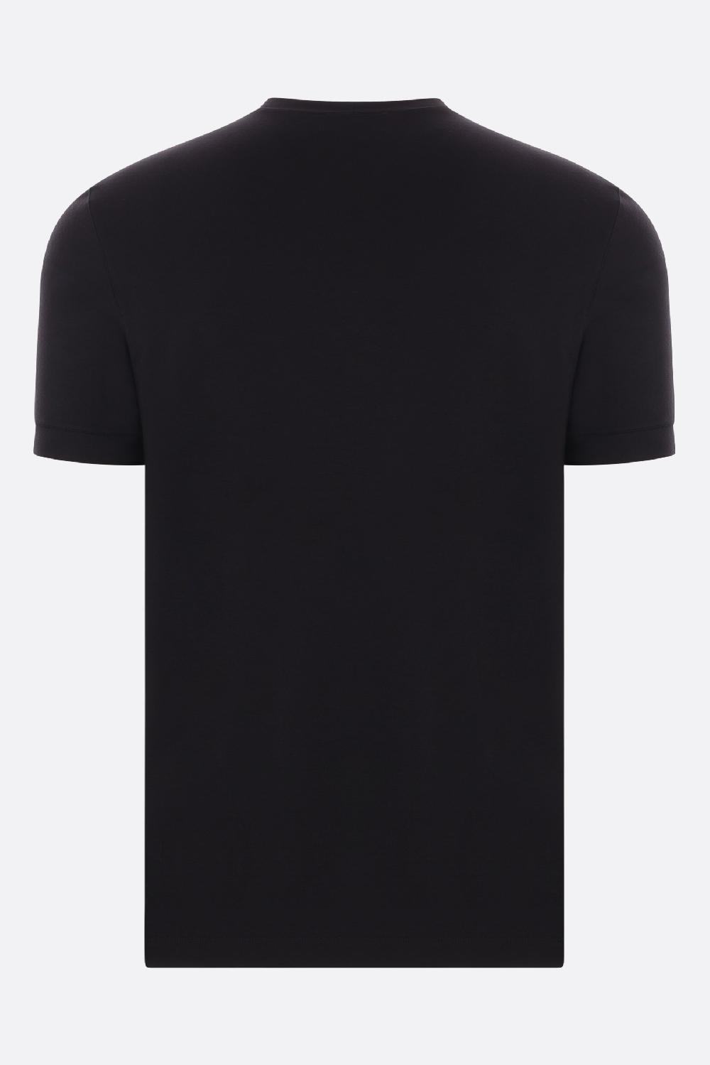 GIORGIO ARMANI T-shirt In Viscosa Stretch Stampa Logo