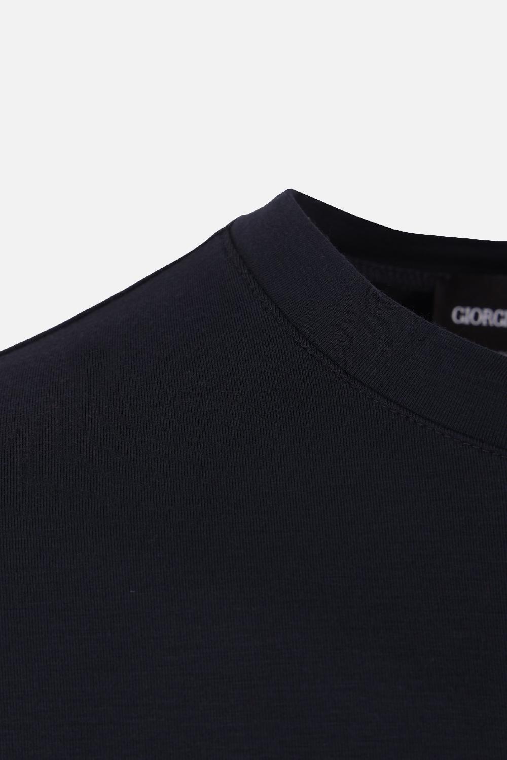 GIORGIO ARMANI T-shirt In Viscosa Stretch Stampa Logo