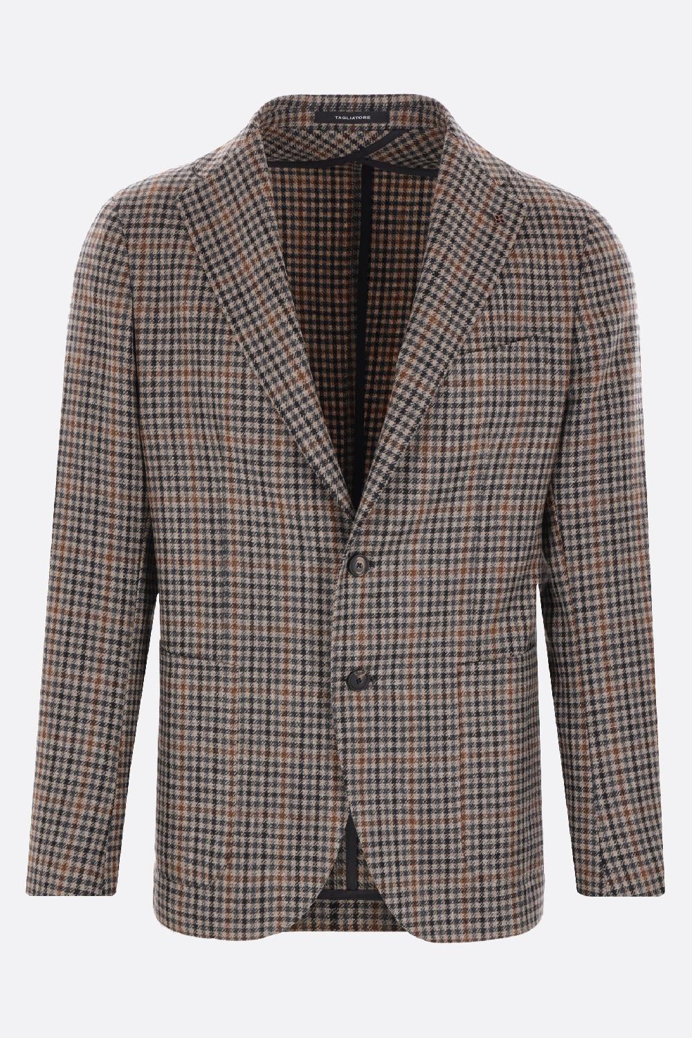 TAGLIATORE giacca monopetto in lana check