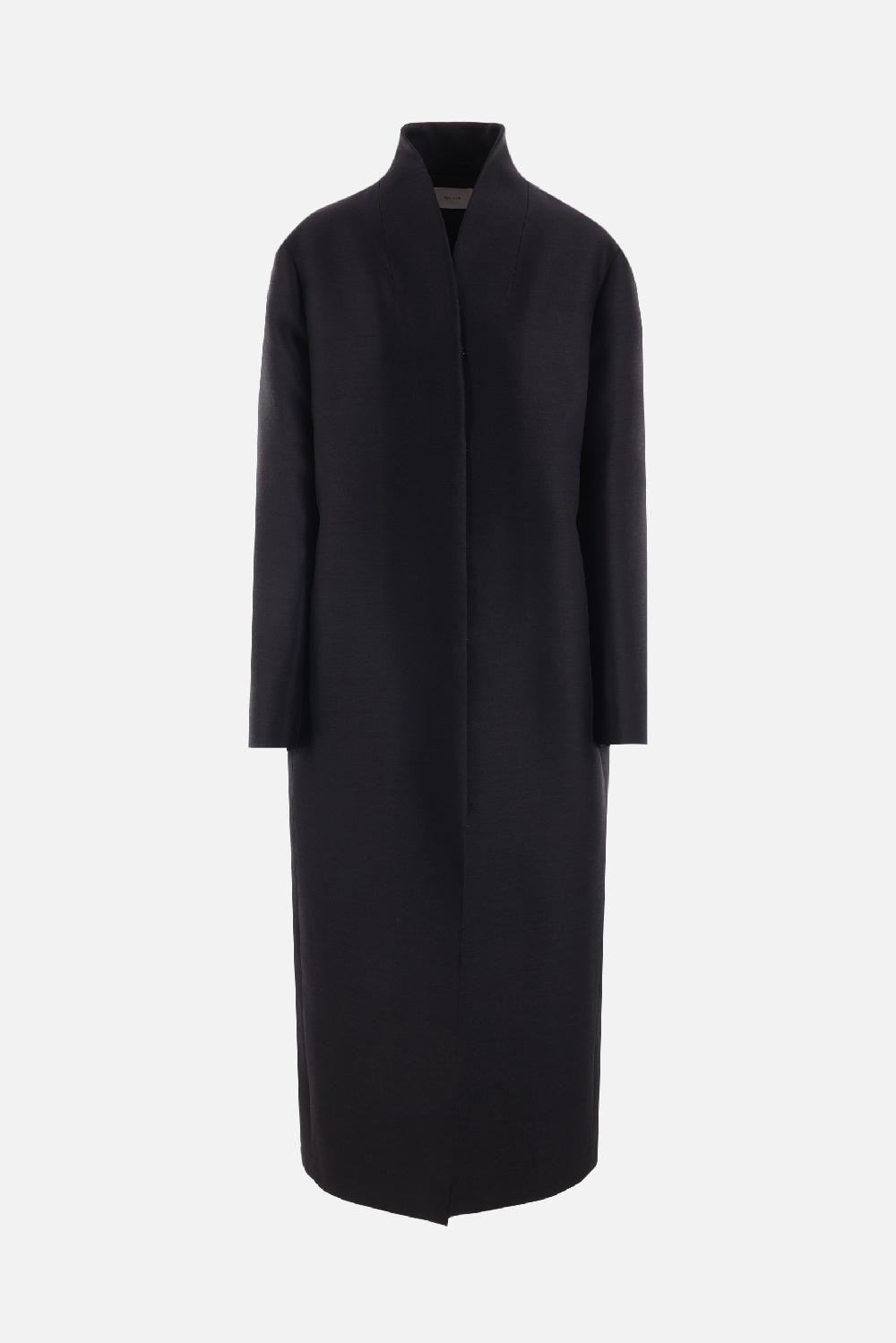 THE ROW cappotto monopetto Egle in lana e seta