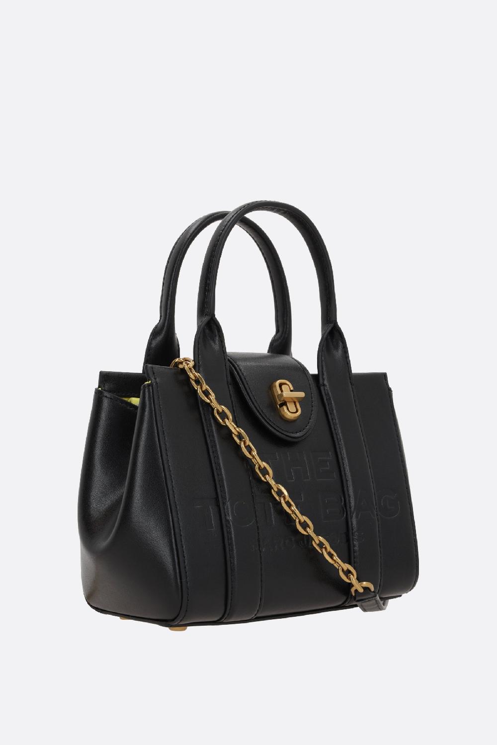 MARC JACOBS The Turnlock Crossbody Tote Bag In Pelle Liscia
