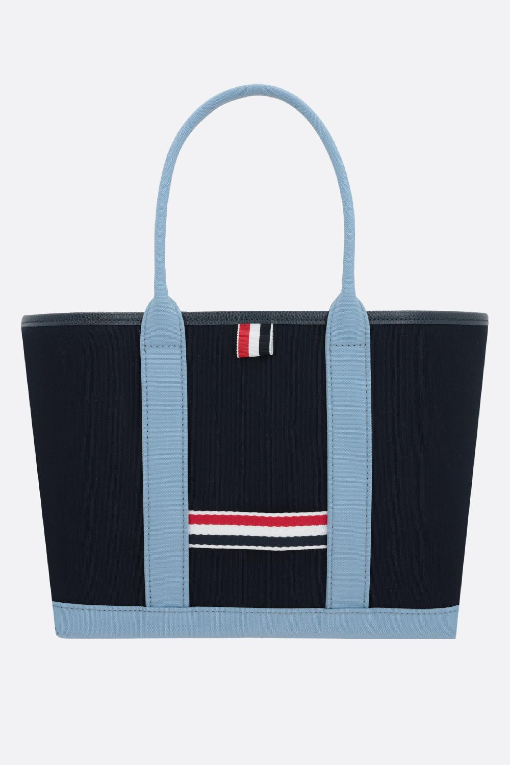 THOM BROWNE Borsa Tote Interlock Small In Canvas