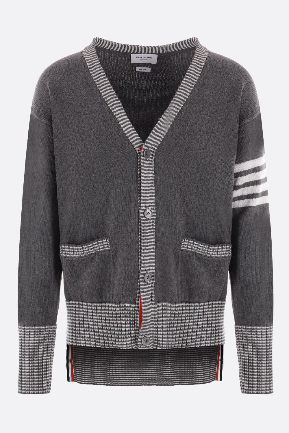 THOM BROWNE cardigan Hector in cotone