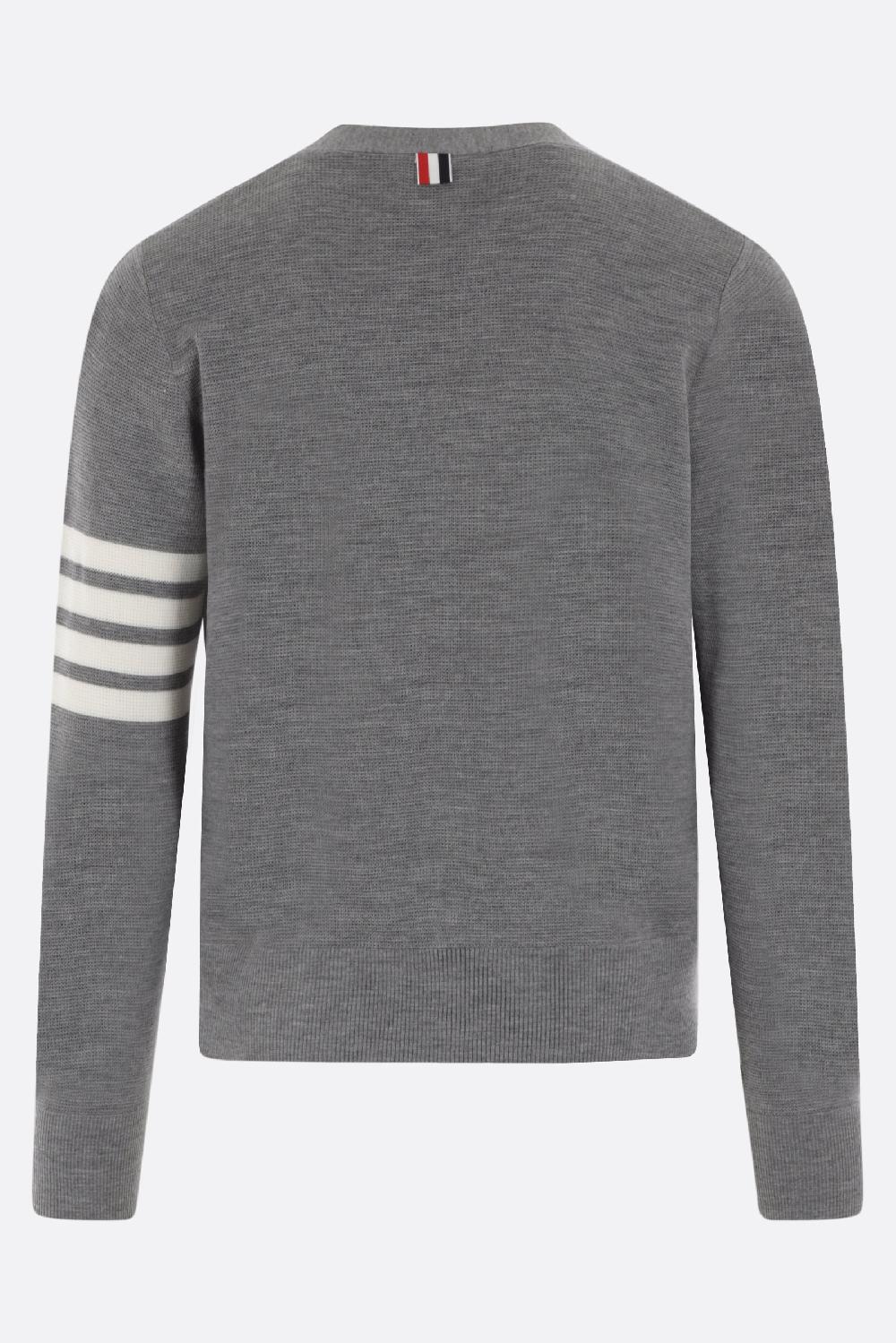 THOM BROWNE Cardigan In Lana 4bar