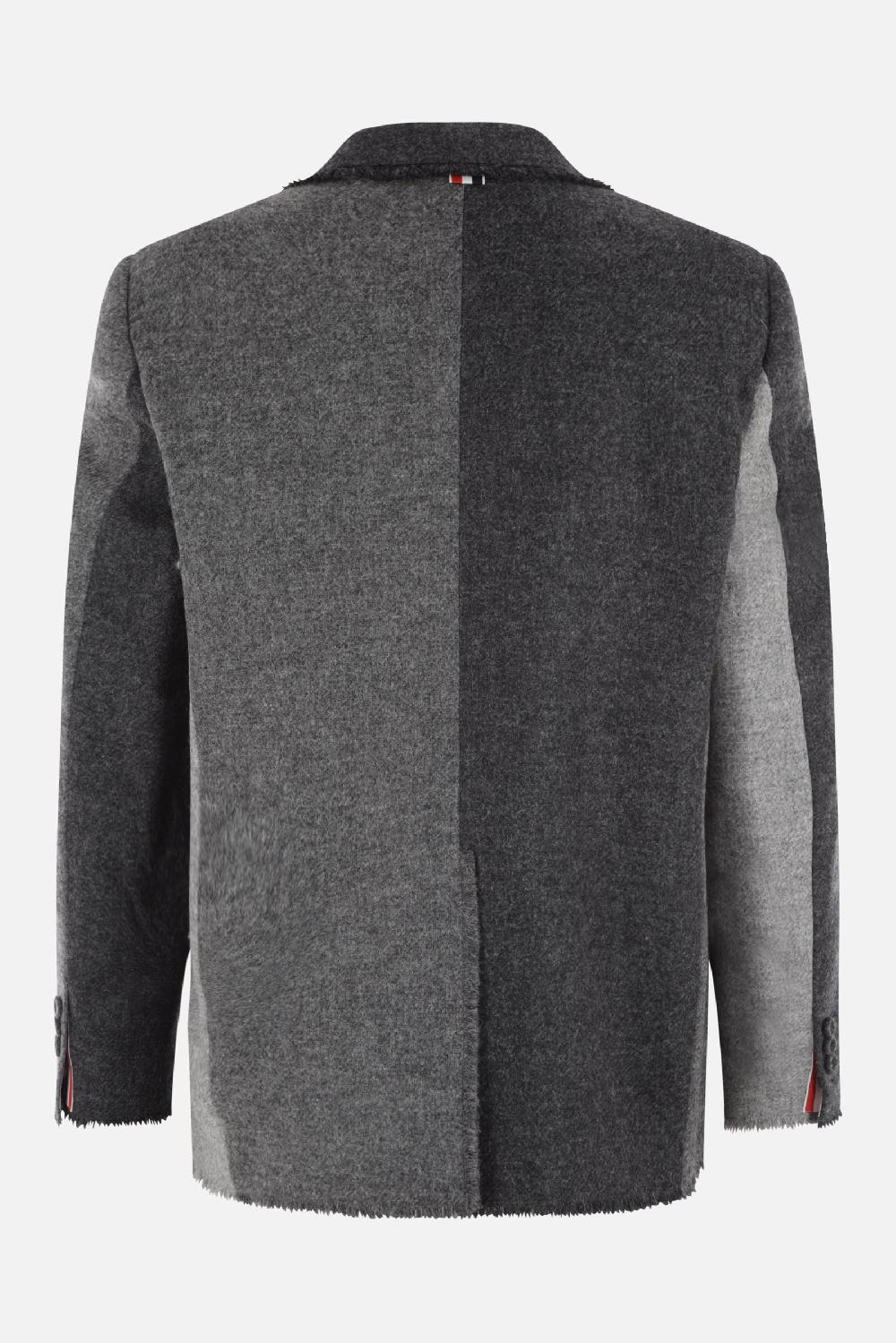 THOM BROWNE Giacca Monopetto In Lana Shetland