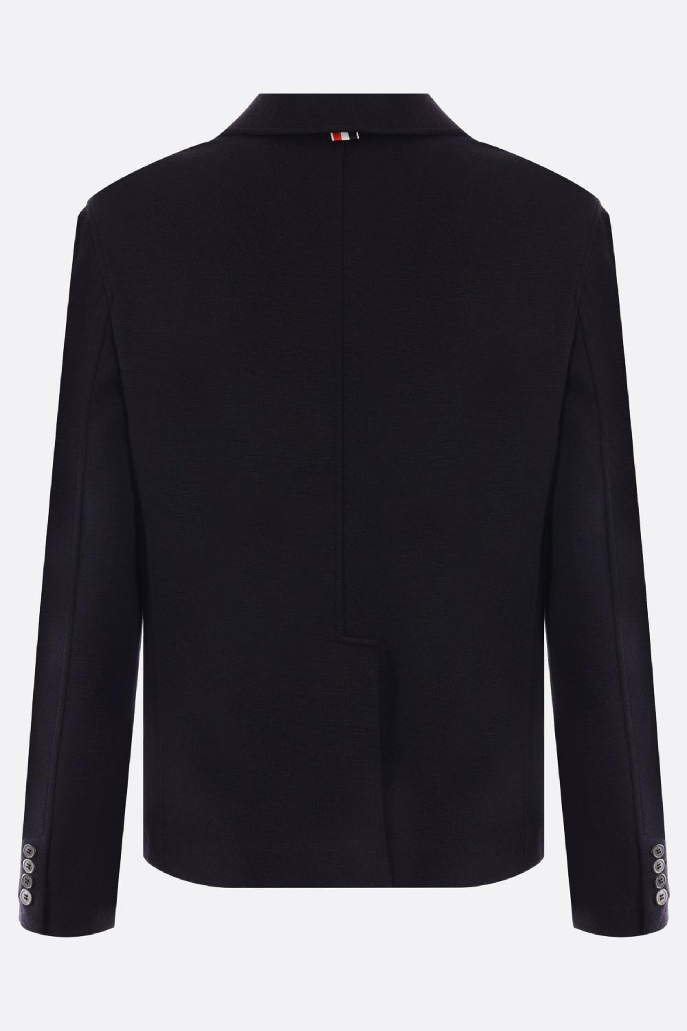 THOM BROWNE Giacca Monopetto In Maglia Di Lana