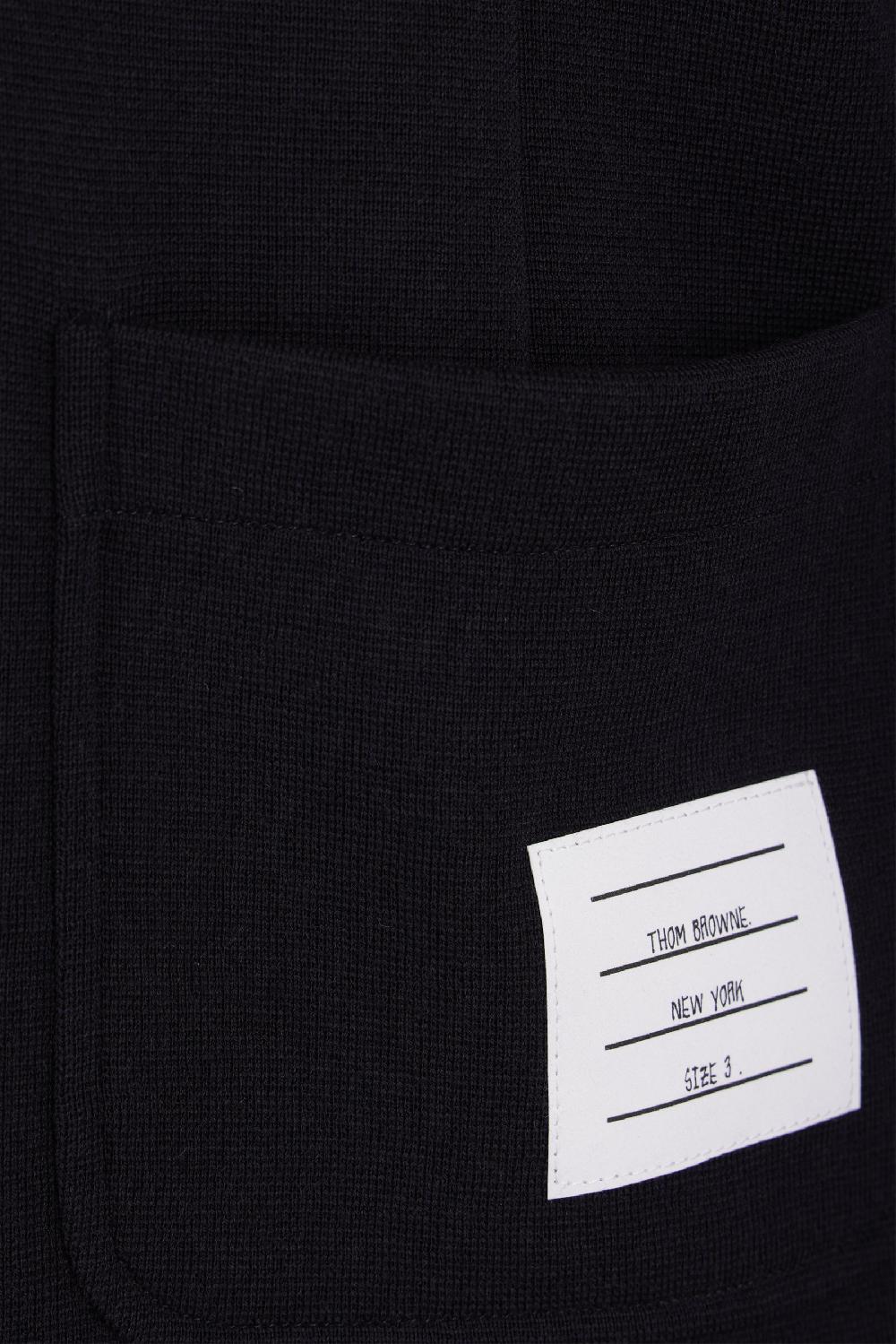 THOM BROWNE Giacca Monopetto In Maglia Di Lana