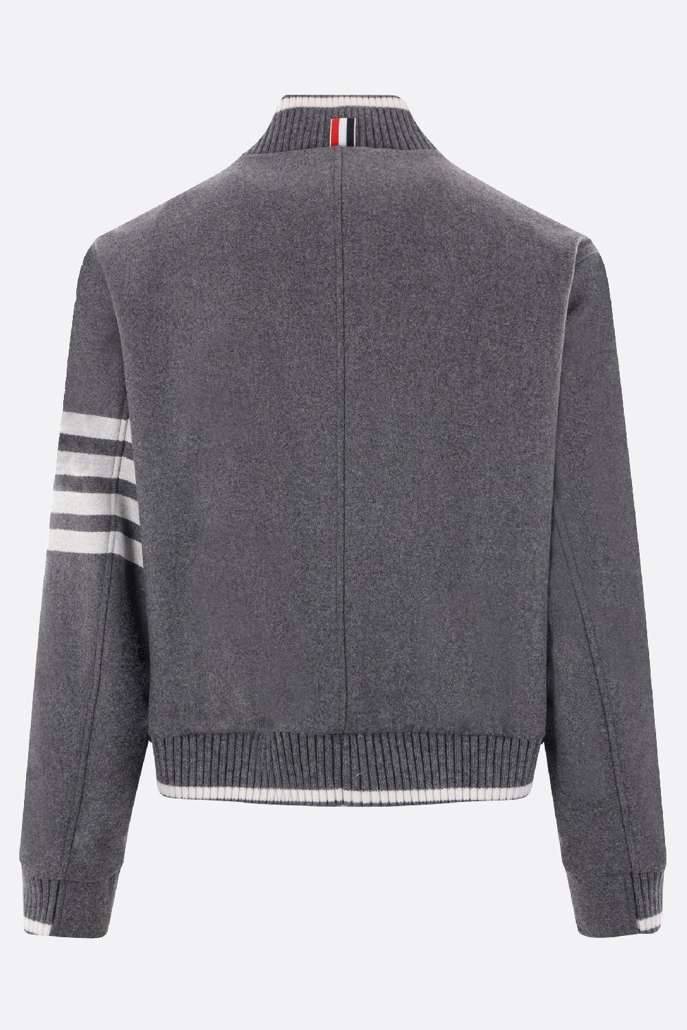 THOM BROWNE Giubbotto Bomber In Flanella 4bar