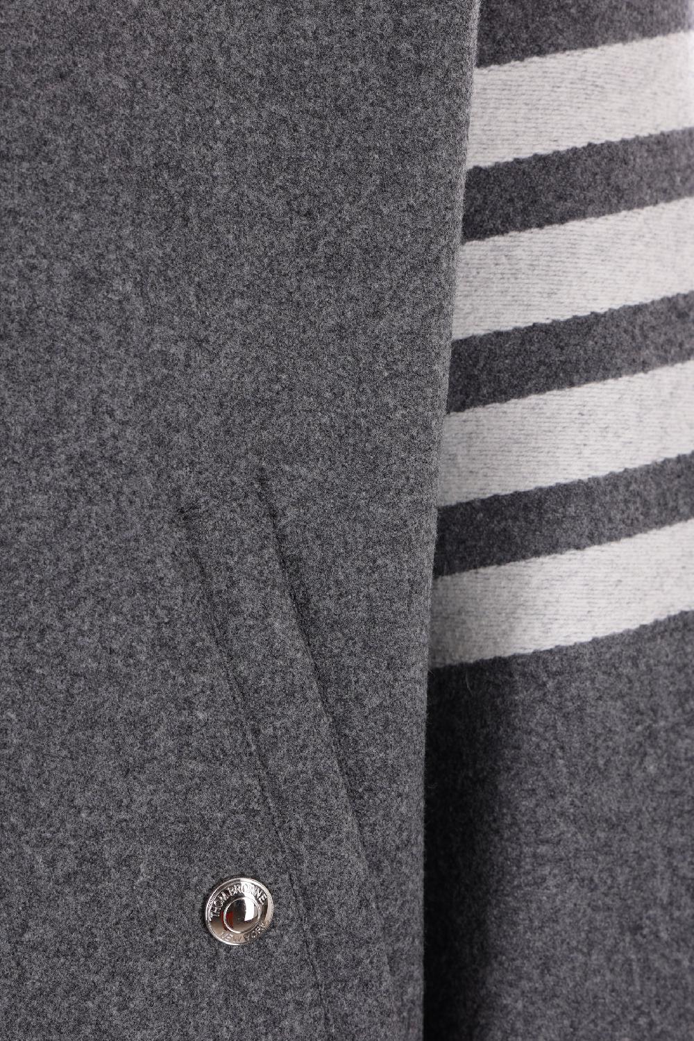 THOM BROWNE Giubbotto Bomber In Flanella 4bar