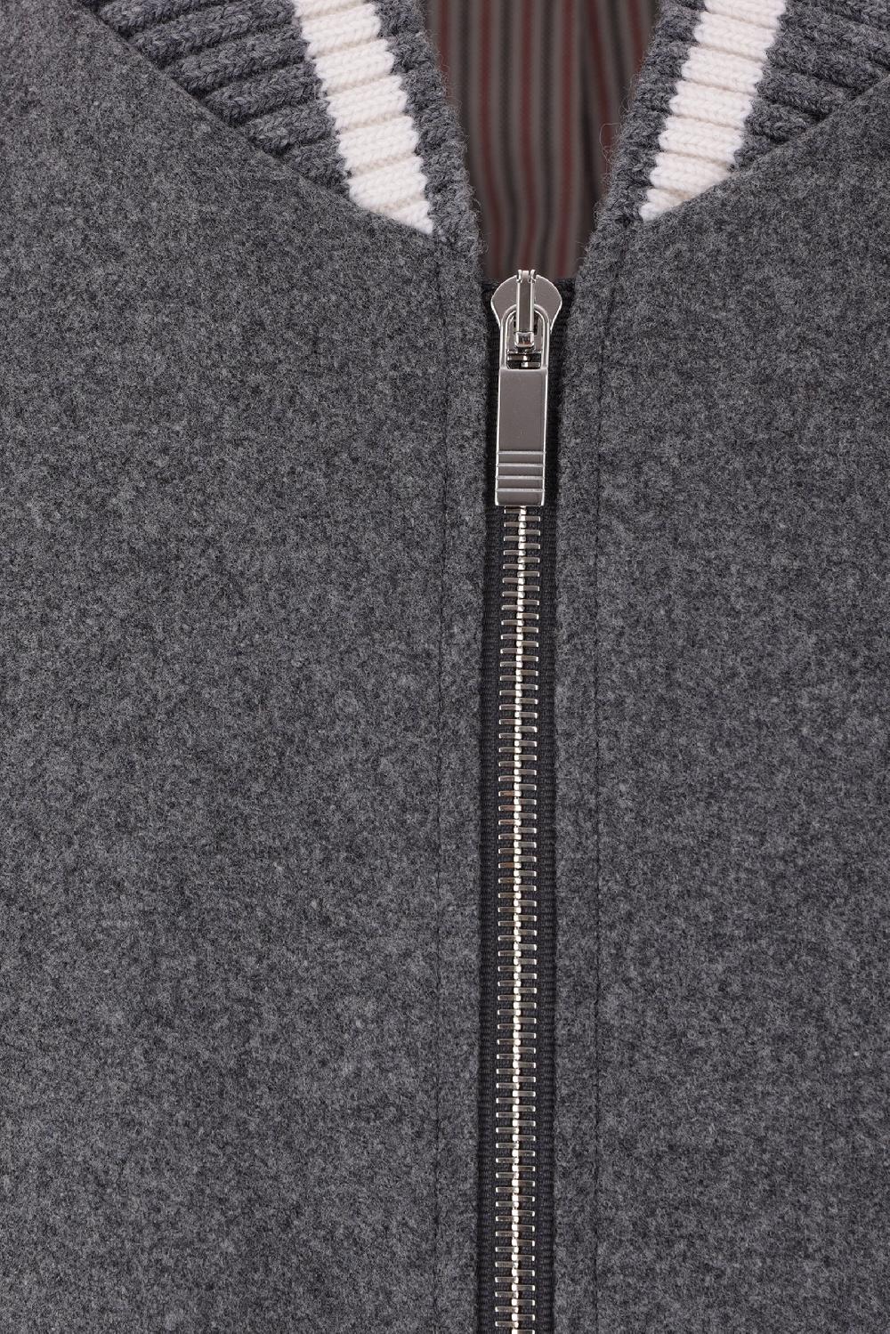 THOM BROWNE Giubbotto Bomber In Flanella 4bar