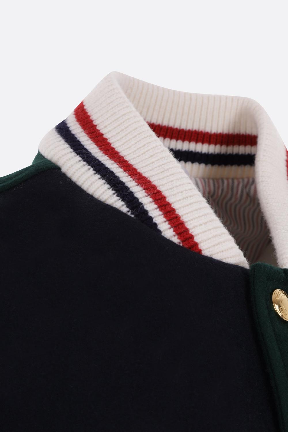 THOM BROWNE Giubbotto Bomber In Lana Melton