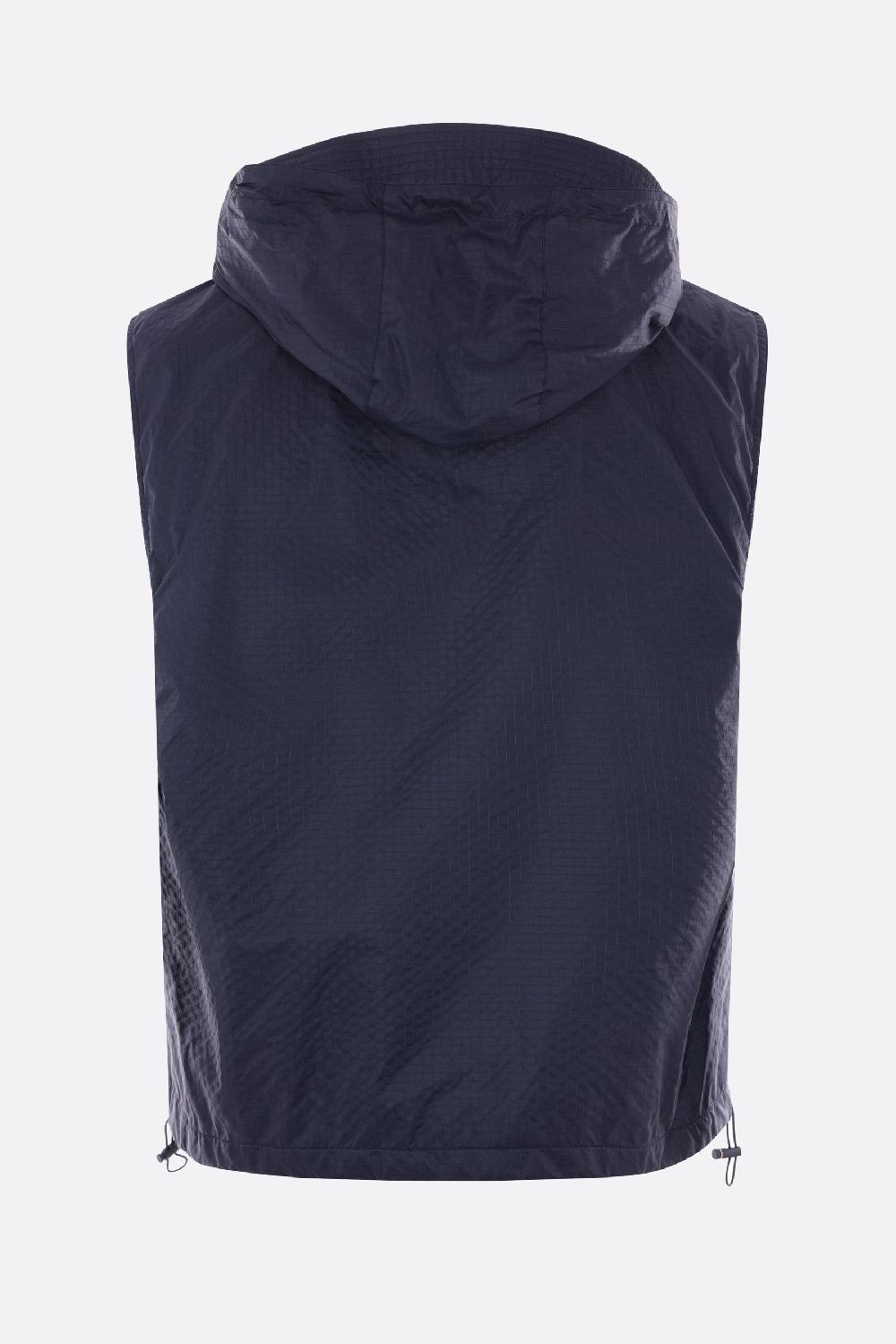 THOM BROWNE Giubbotto Smanicato In Ripstop 4bar