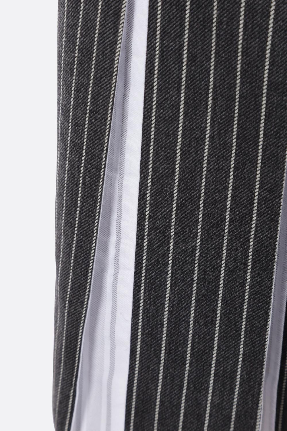 THOM BROWNE Minigonna In Lana Plissé Gessata