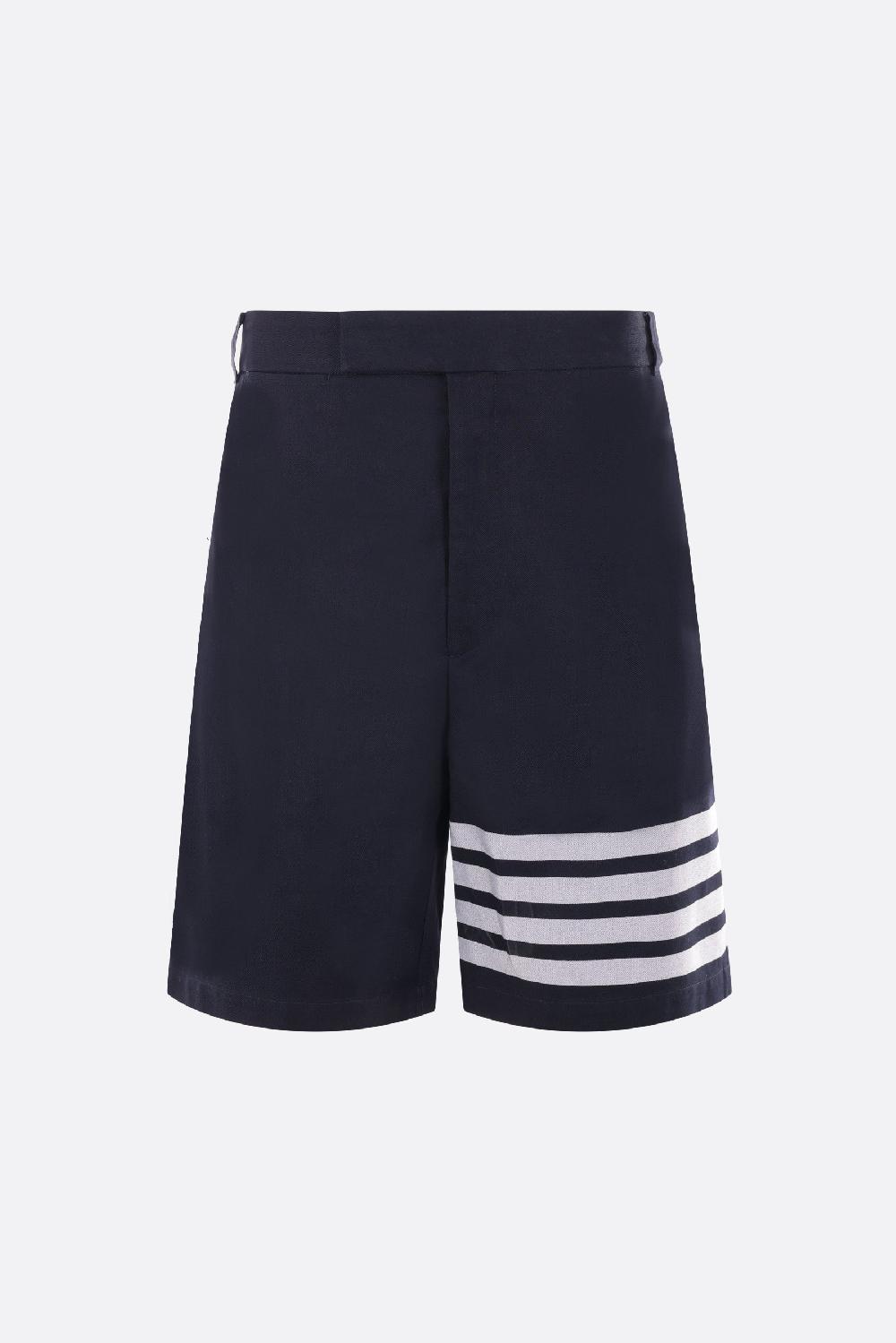 THOM BROWNE pantalone corto 4bar in gabardine