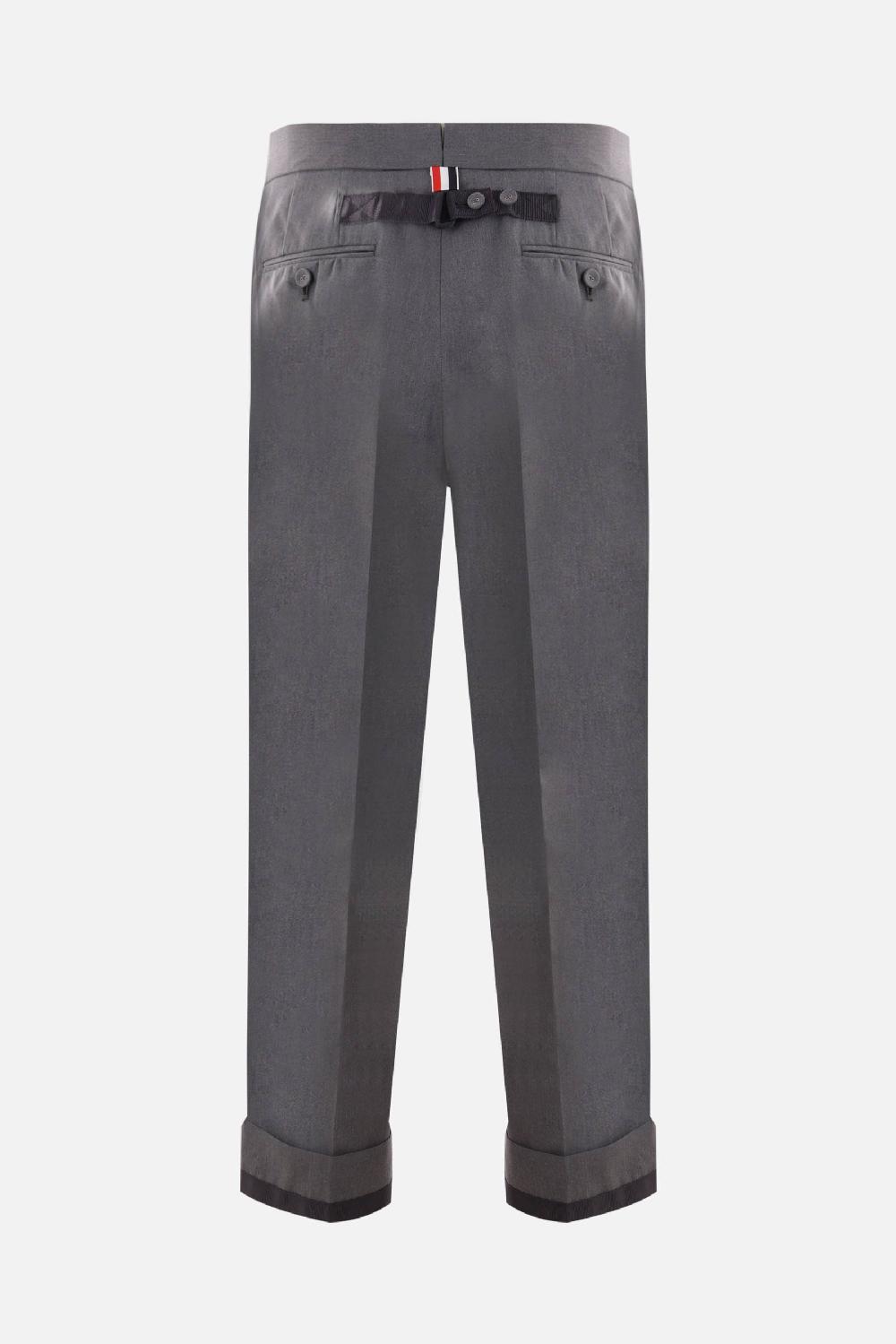 THOM BROWNE Pantalone In Misto Cotone