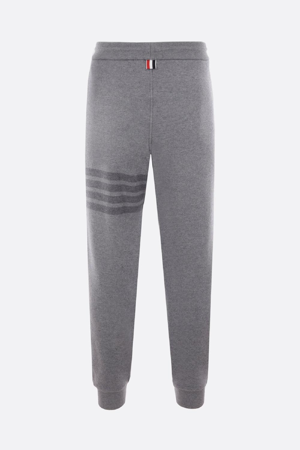 THOM BROWNE Pantalone Jogging 4bar In Lana