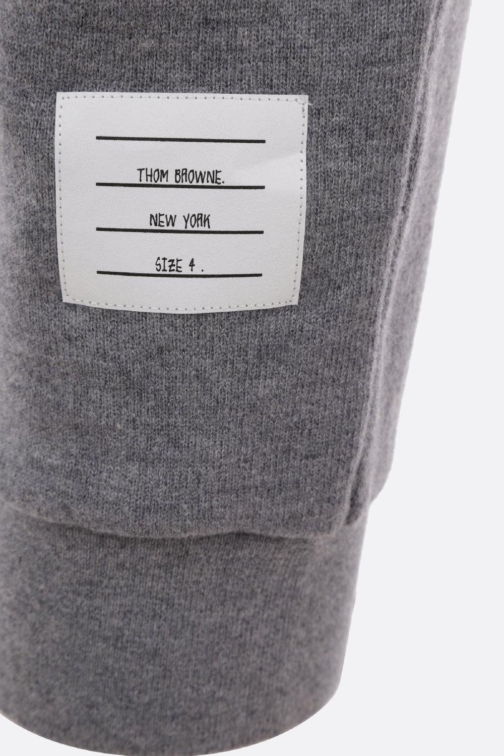 THOM BROWNE Pantalone Jogging 4bar In Lana