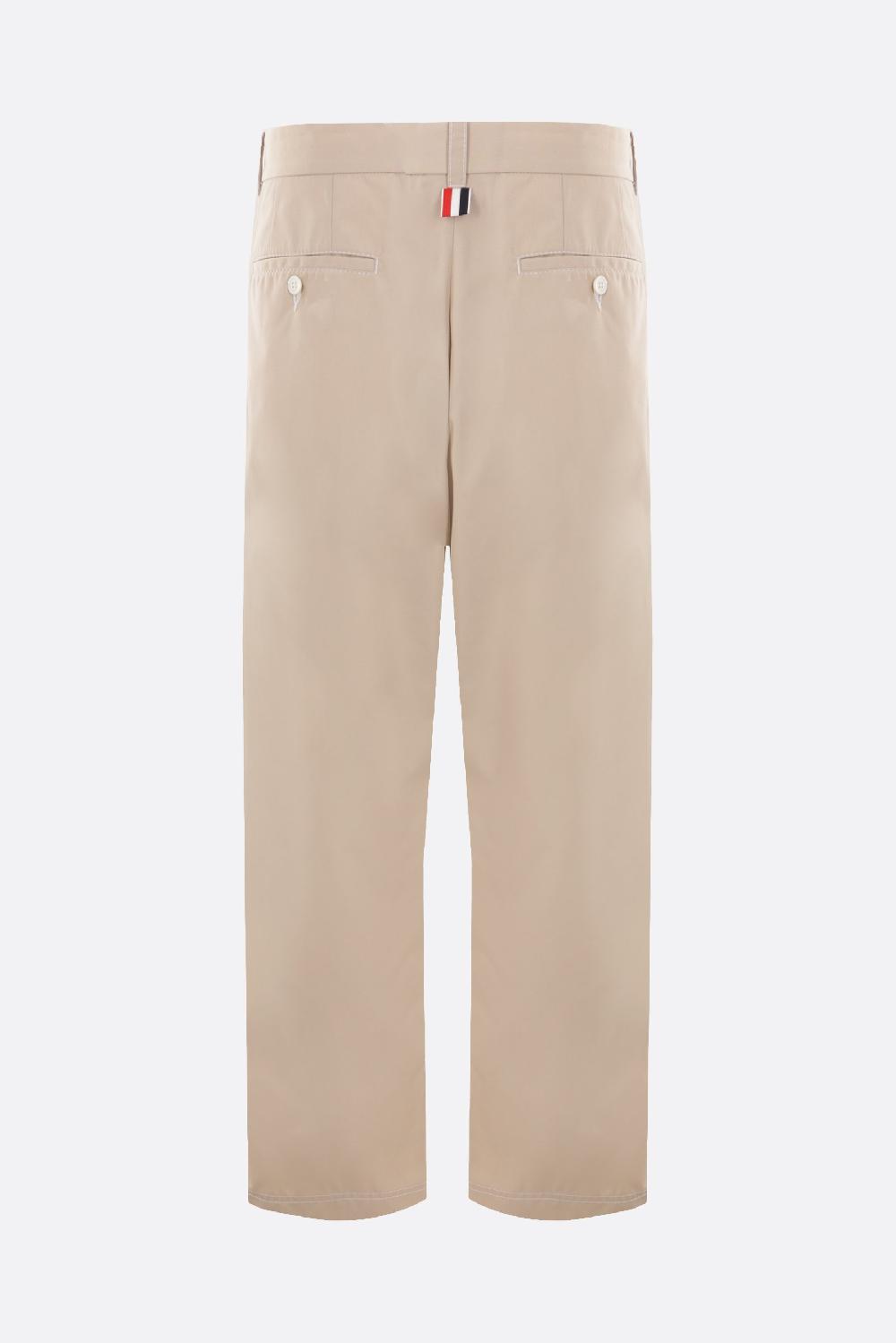 THOM BROWNE Pantalone Straight-fit In Misto Cotone