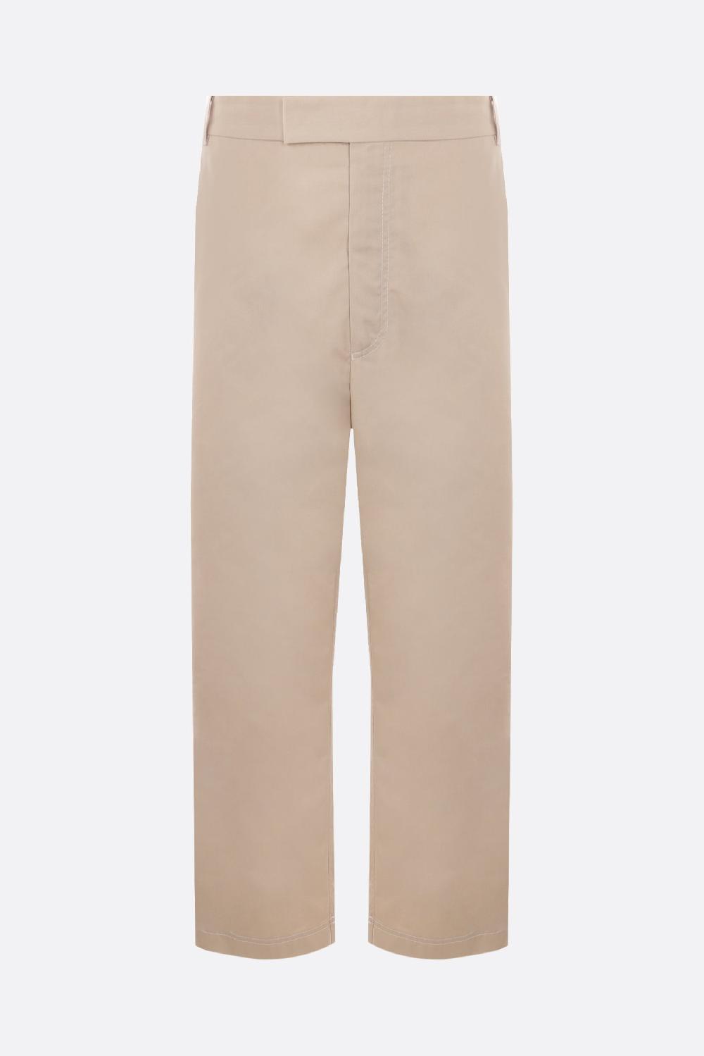 THOM BROWNE pantalone straight-fit in misto cotone