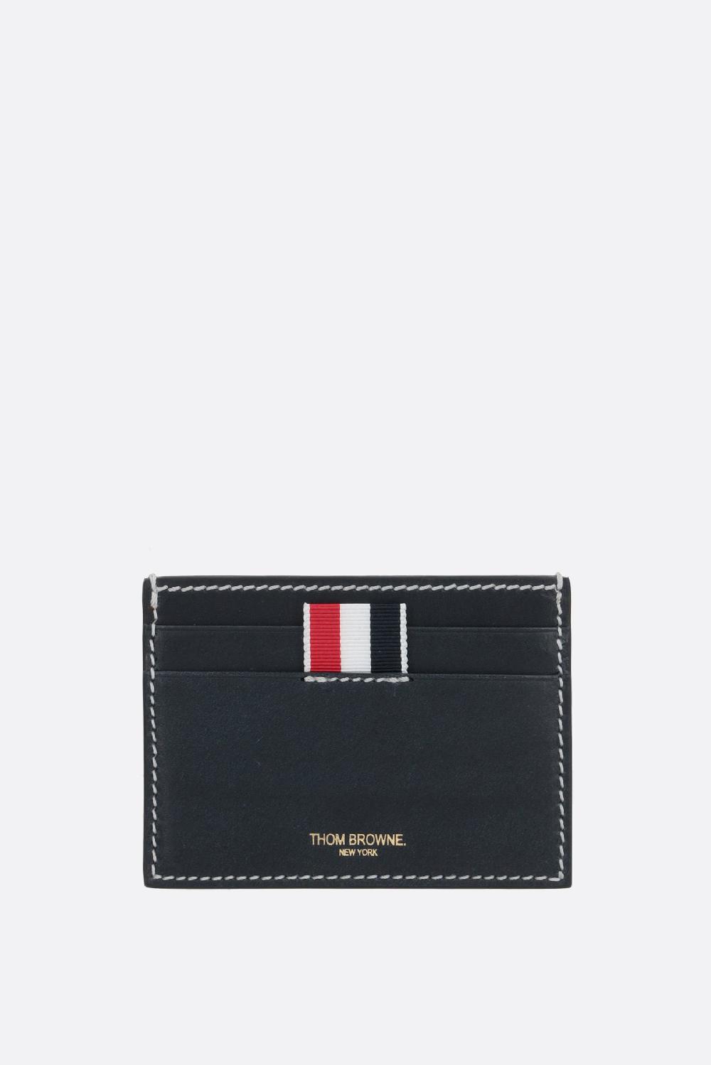THOM BROWNE porta carte in pelle liscia