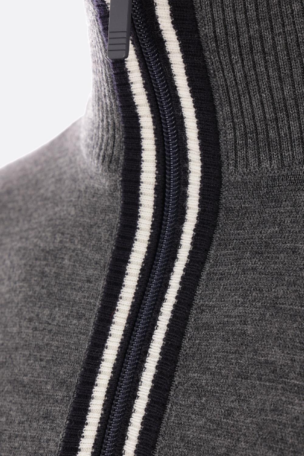 THOM BROWNE Pullover Half-zip In Lana