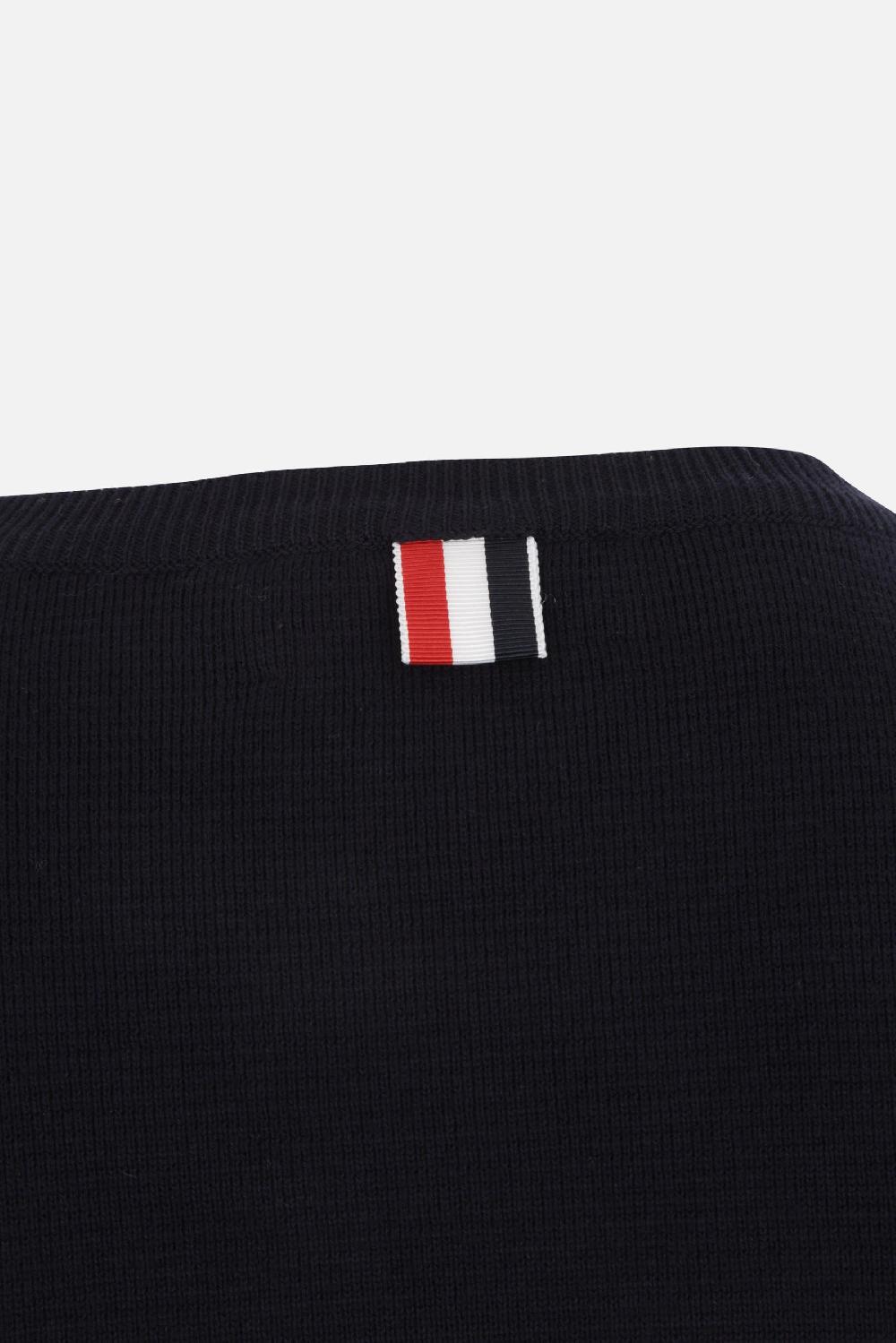THOM BROWNE Pullover In Cotone Intarsio Tricolor
