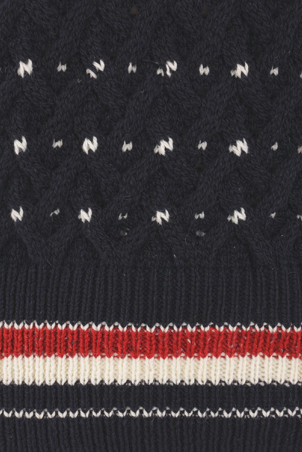 THOM BROWNE Pullover In Lana E Mohair A Trecce