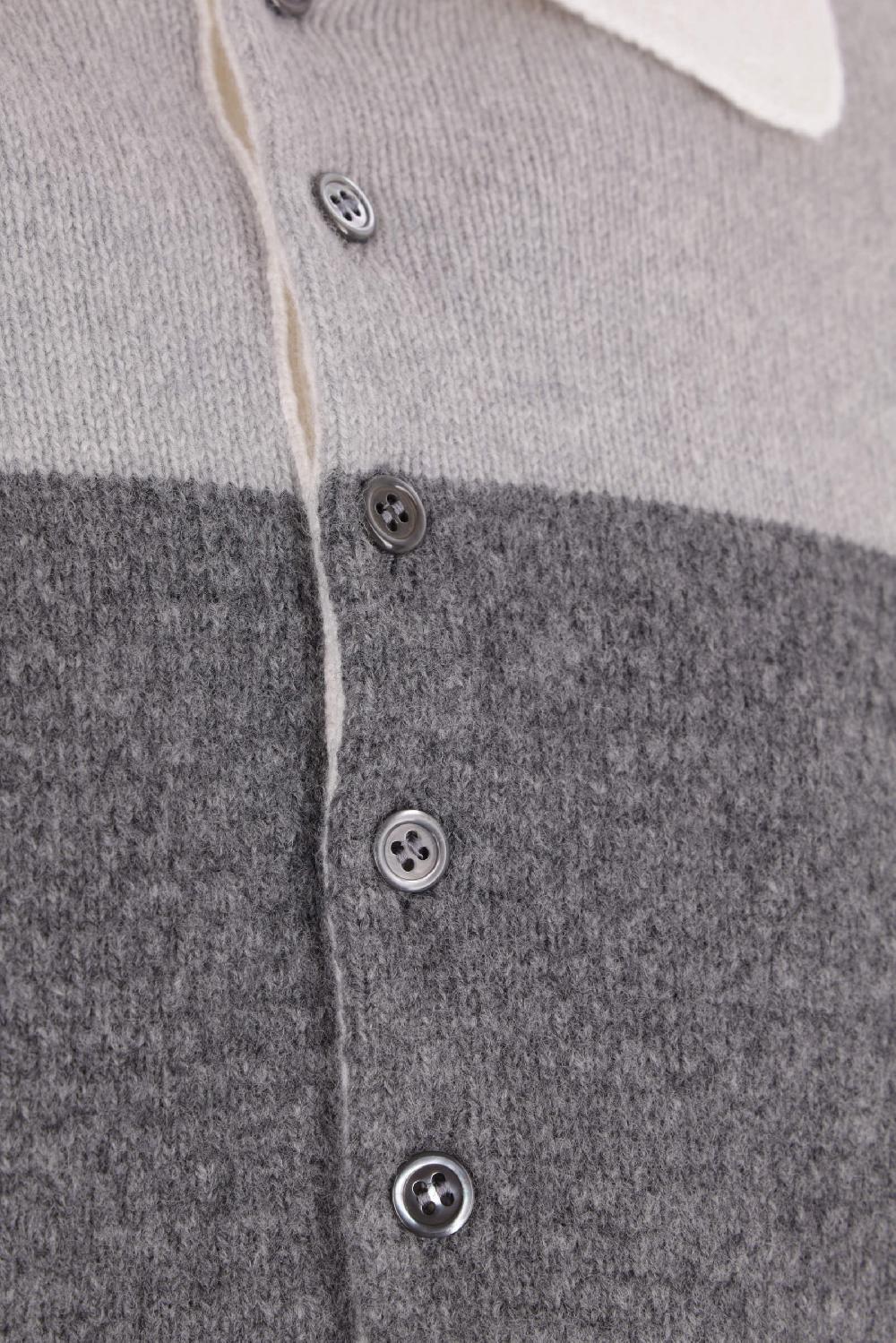 THOM BROWNE Pullover Polo 4bar In Lana