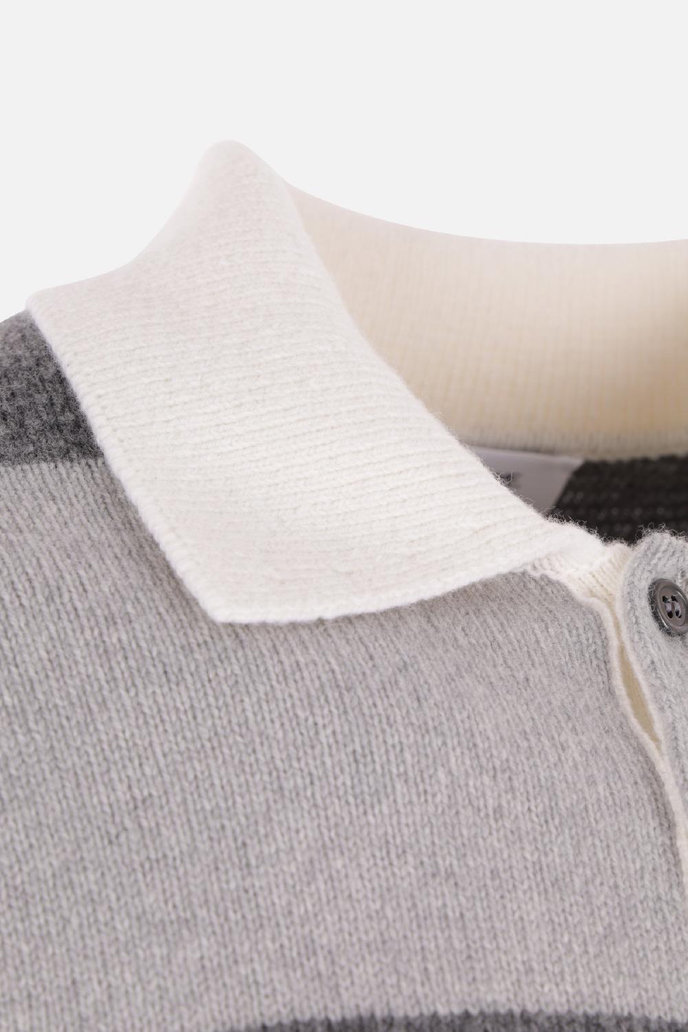 THOM BROWNE Pullover Polo 4bar In Lana