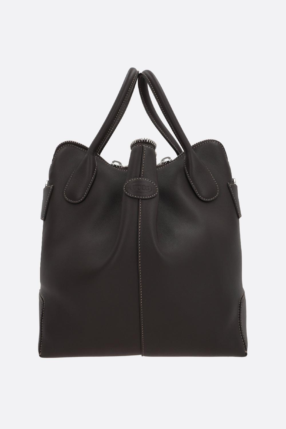 TOD'S borsa a mano media in pelle liscia