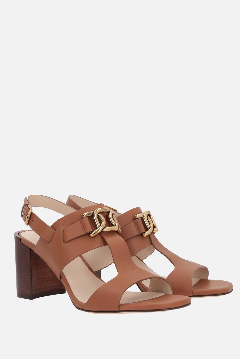 TOD'S Sandalo In Pelle Liscia Con Catena