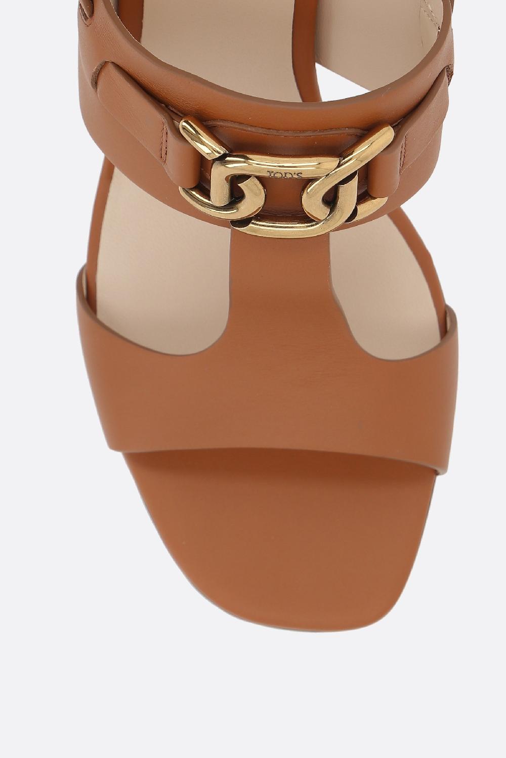 TOD'S Sandalo In Pelle Liscia Con Catena