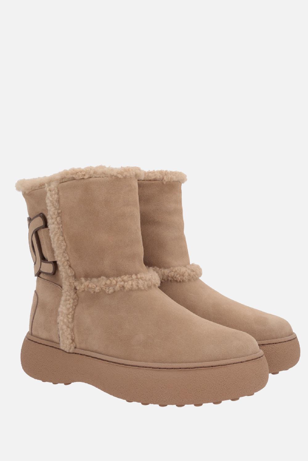 TOD'S Stivaletto In Suede Con Dettaglio Catena