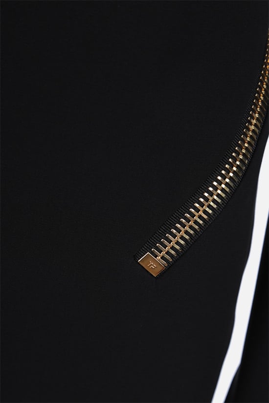 TOM FORD Abito Da Sera In Crepe Con Macro Zip