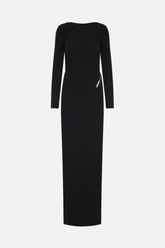 TOM FORD abito da sera in crepe con macro zip