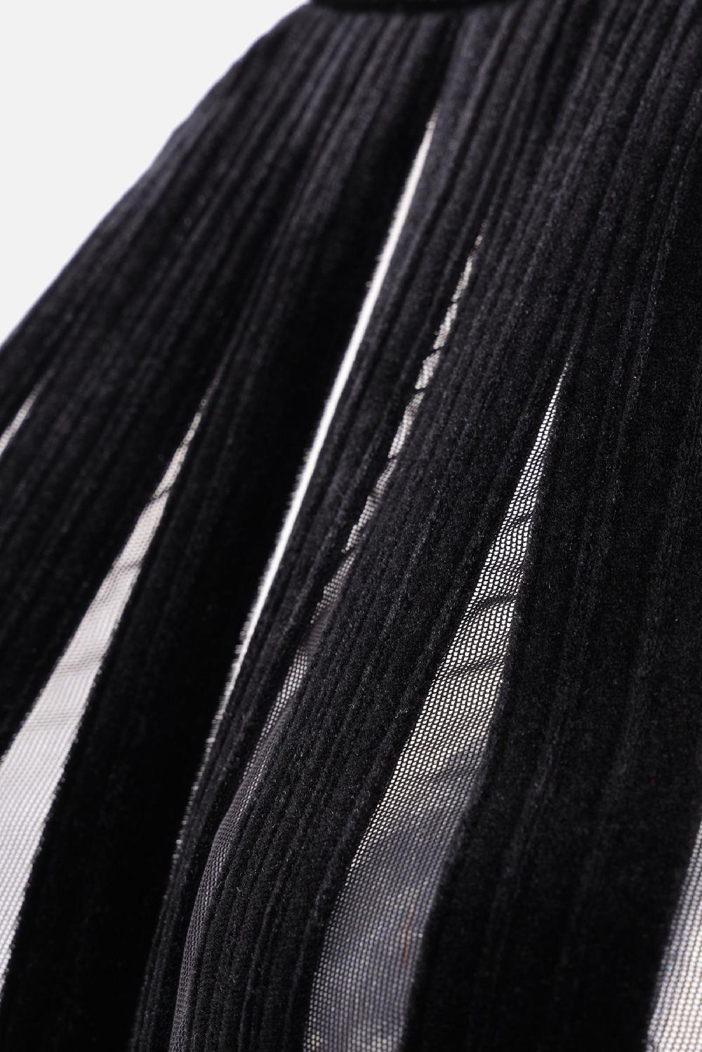 TOM FORD Abito Lungo In Tulle Stretch E Velluto