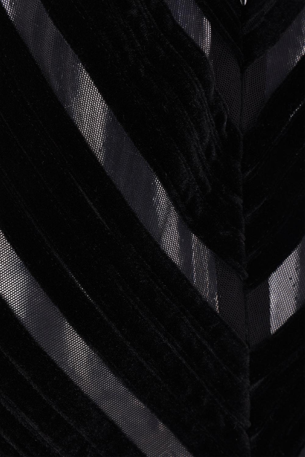 TOM FORD Abito Lungo In Tulle Stretch E Velluto