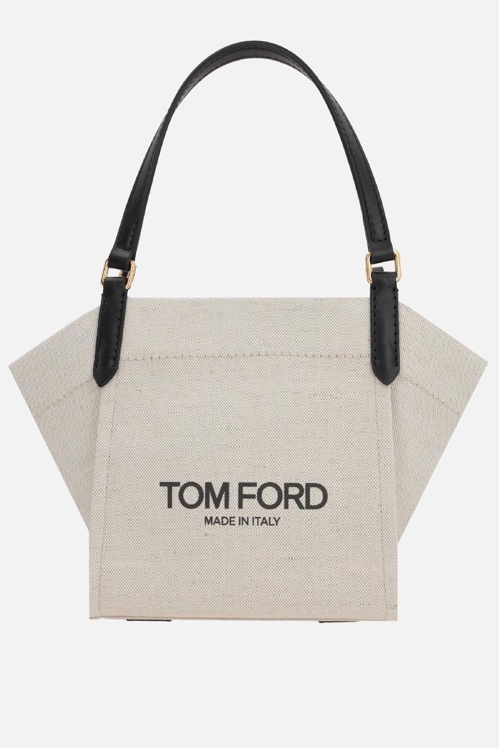 TOM FORD Borsa Tote Amalfi Small In Canvas