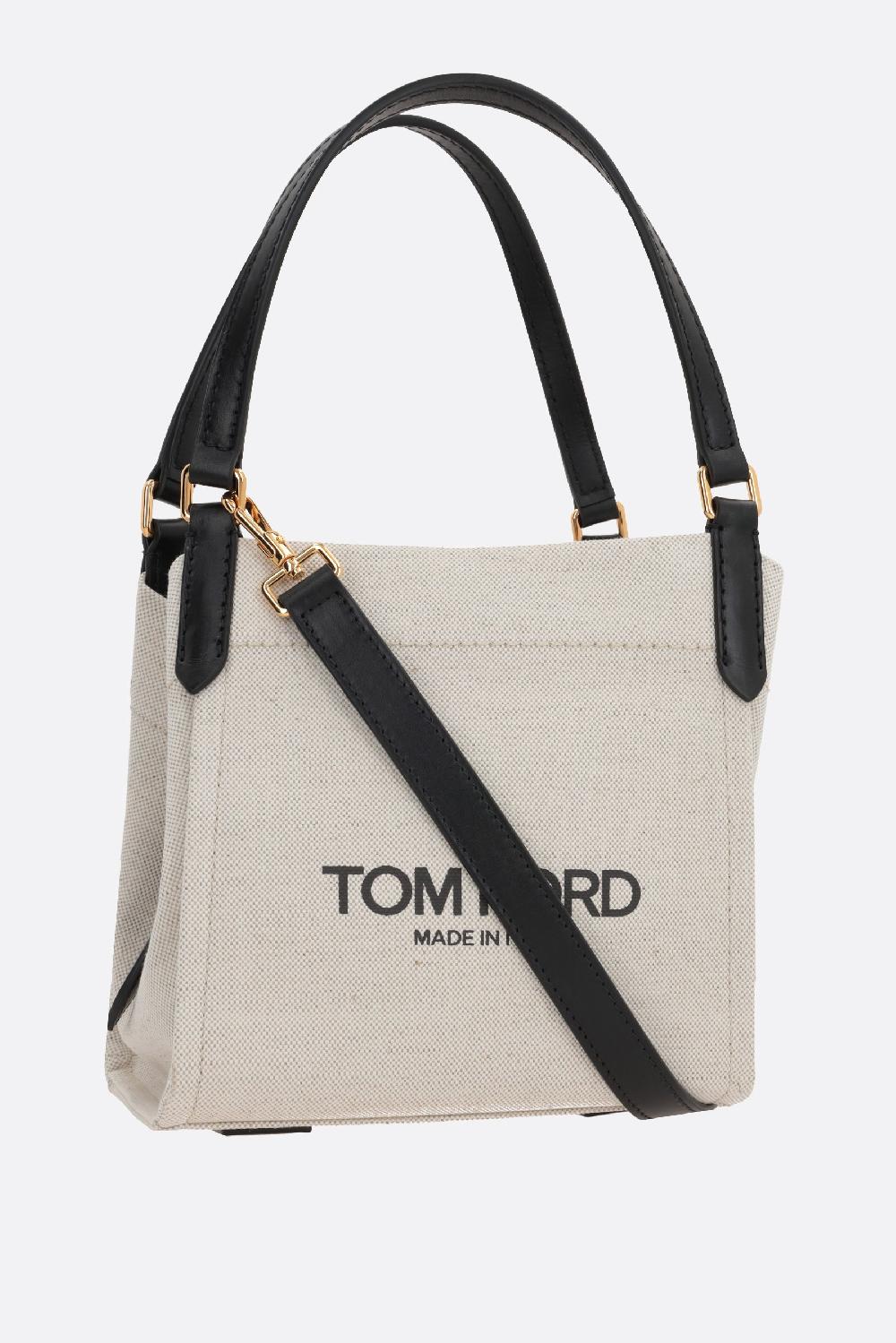 TOM FORD Borsa Tote Amalfi Small In Canvas