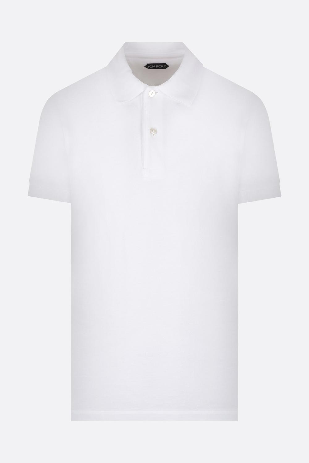 TOM FORD polo in piquet con ricamo logo