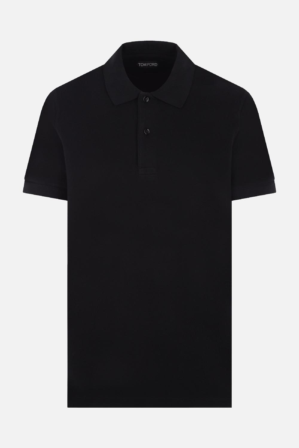 TOM FORD polo in piquet con ricamo logo