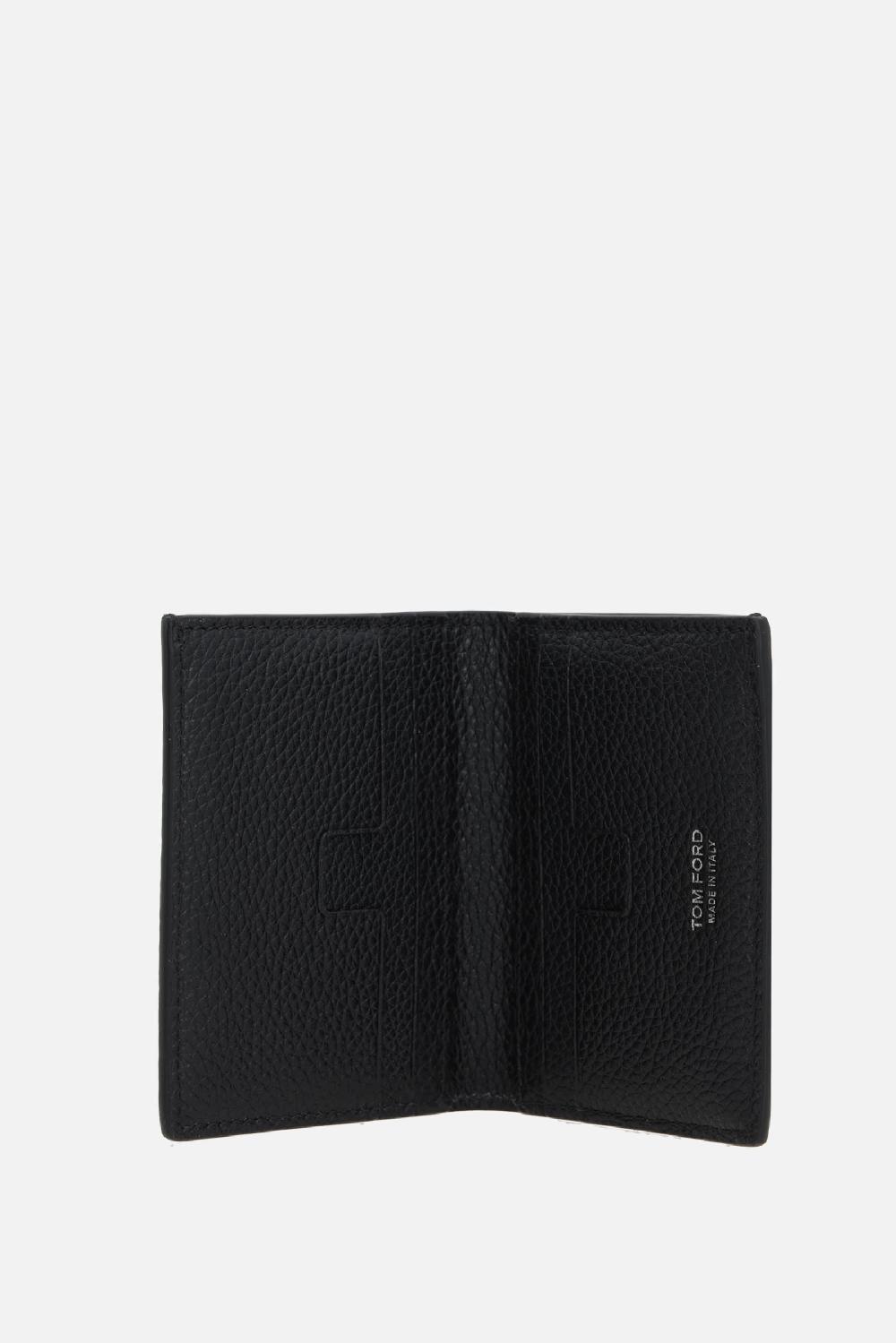 TOM FORD Porta Carte A Libro In Pelle Martellata