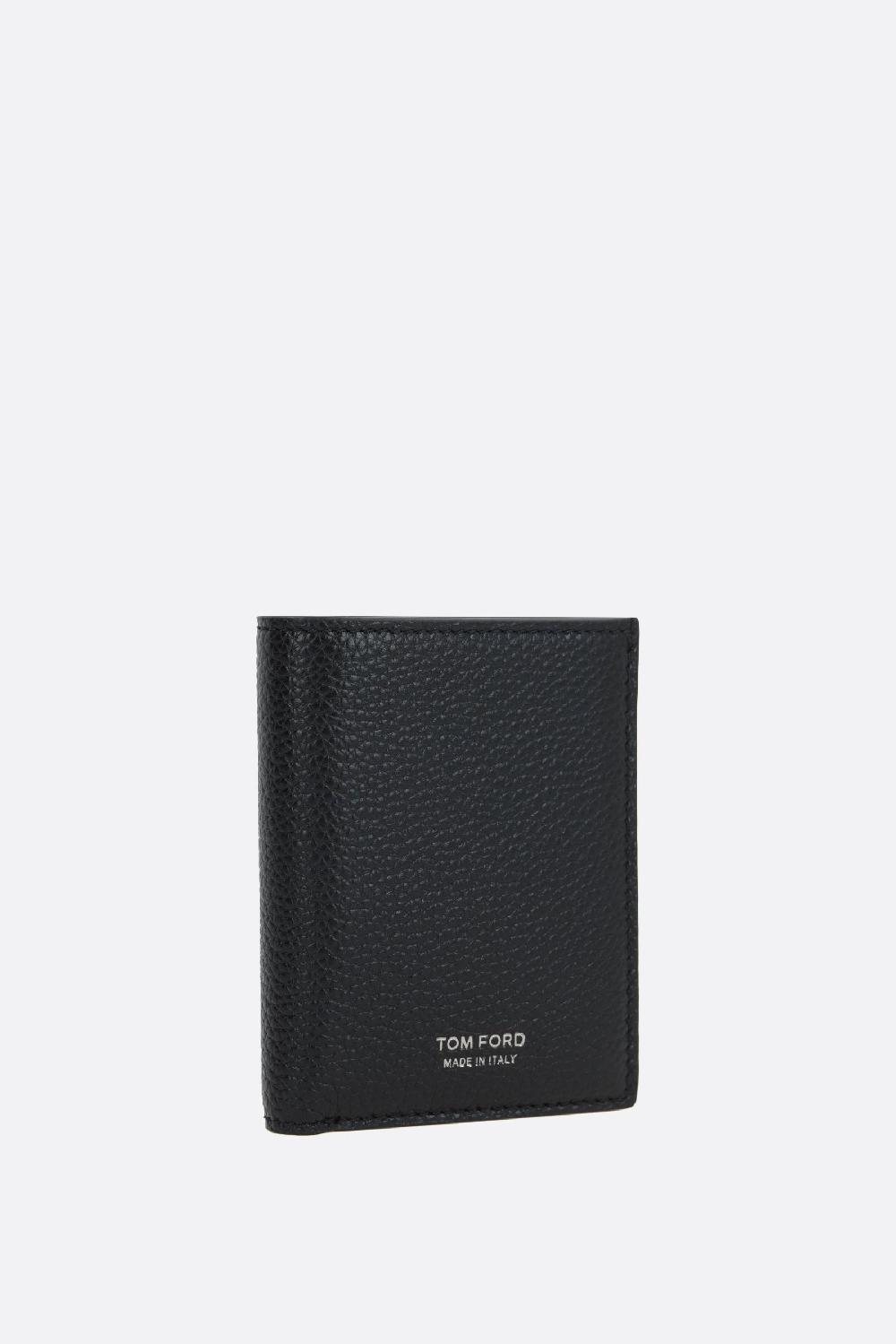 TOM FORD Porta Carte A Libro In Pelle Martellata