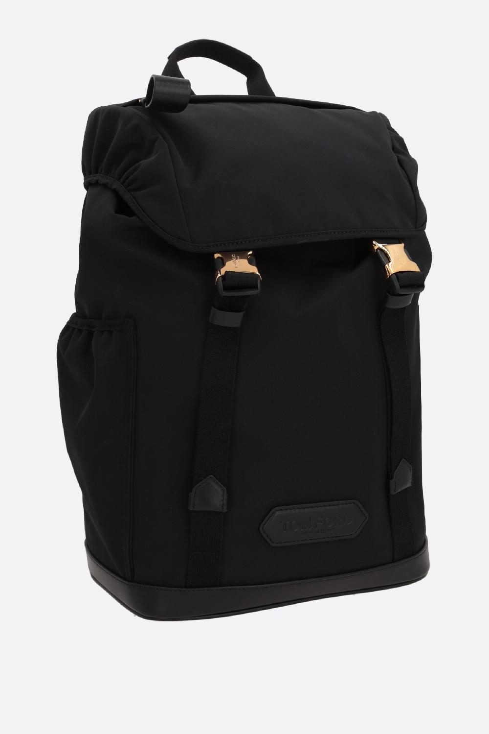 TOM FORD Zaino In Nylon E Pelle Liscia