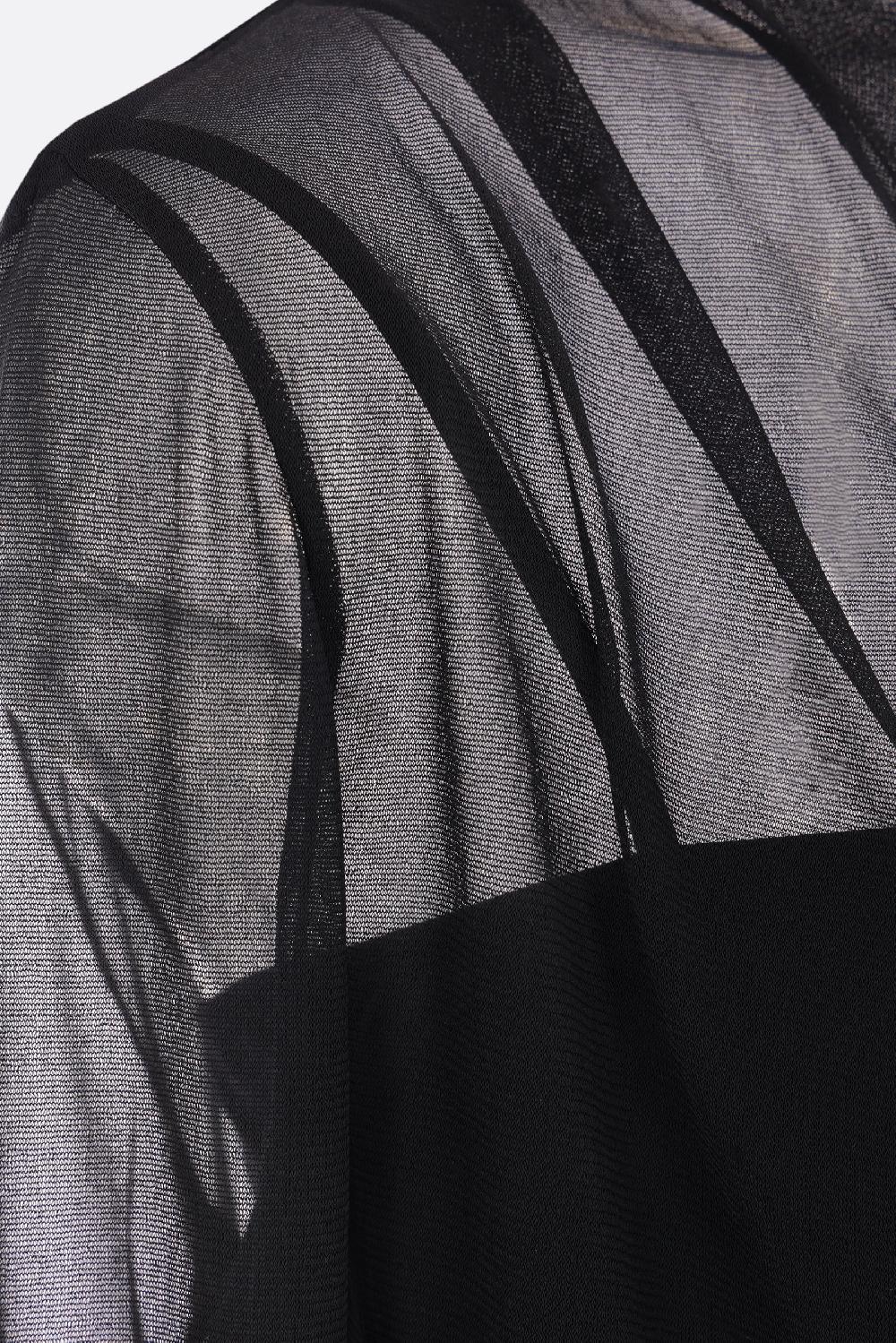 GIVENCHY Top A Doppio Strato In Crepe De Chine Fluida E Jersey Stretch