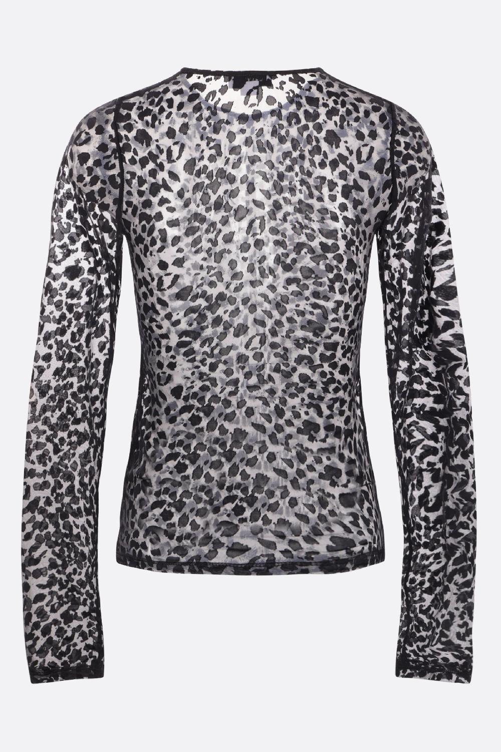 ALEXANDER McQUEEN Top A Maniche Lunghe In Jersey Devoré