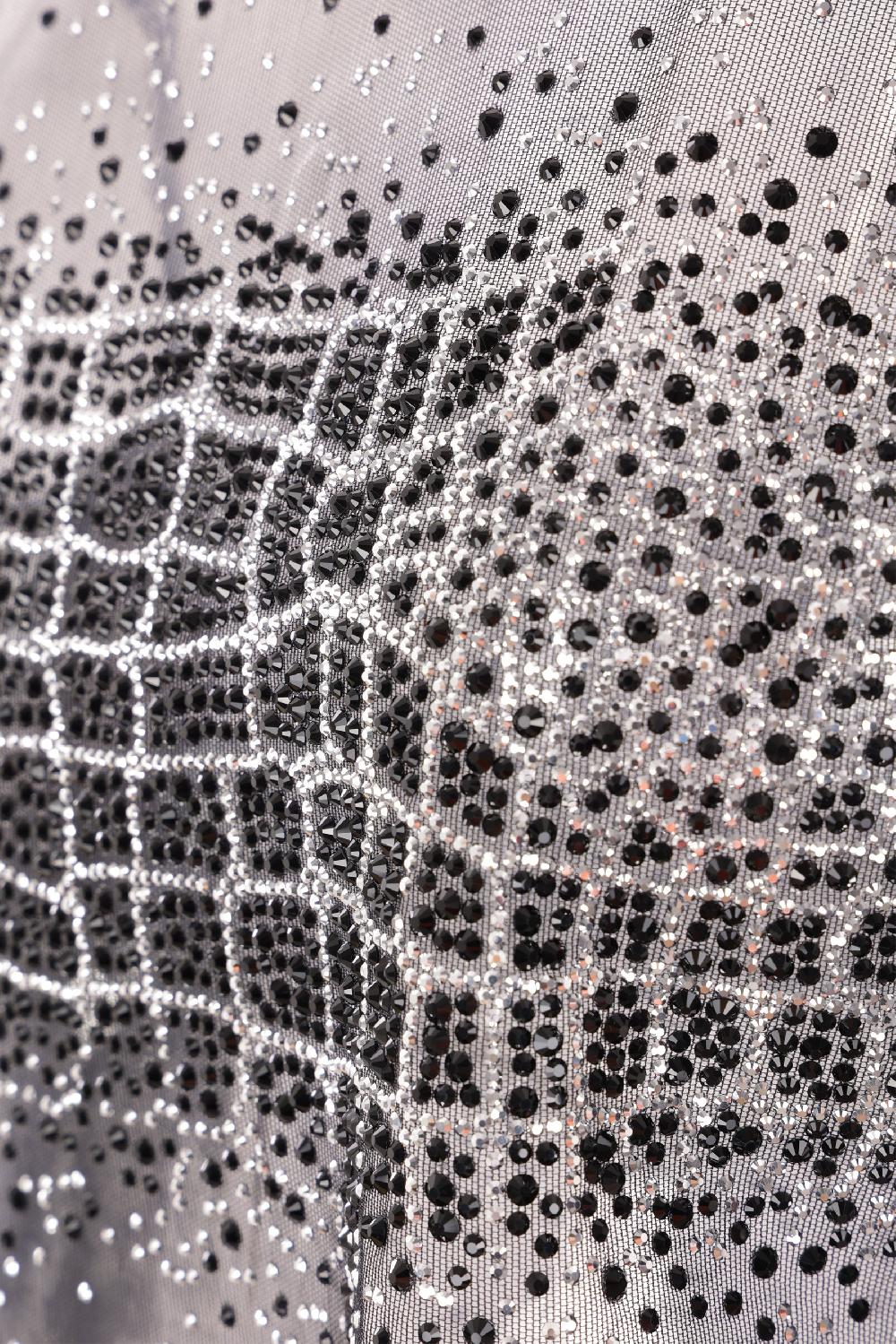 ERMANNO SCERVINO Top A Maniche Lunghe In Tulle Con Strass